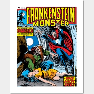 Frakenstein vs Dracula Posters and Art